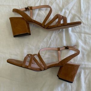 NWOB JCrew Odette Suede Block Heel Sandals 7
